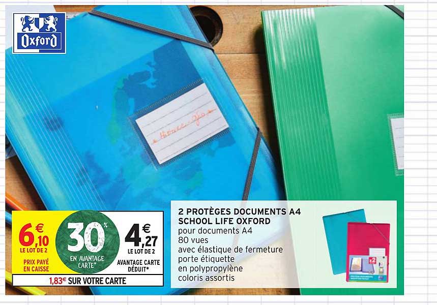 2 protèges documents a4 school life oxford