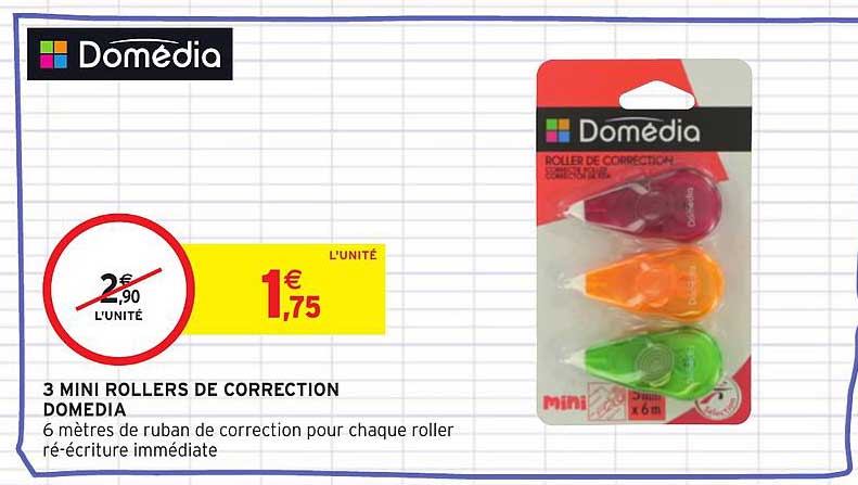 3 Mini Rollers De Correction Domédia