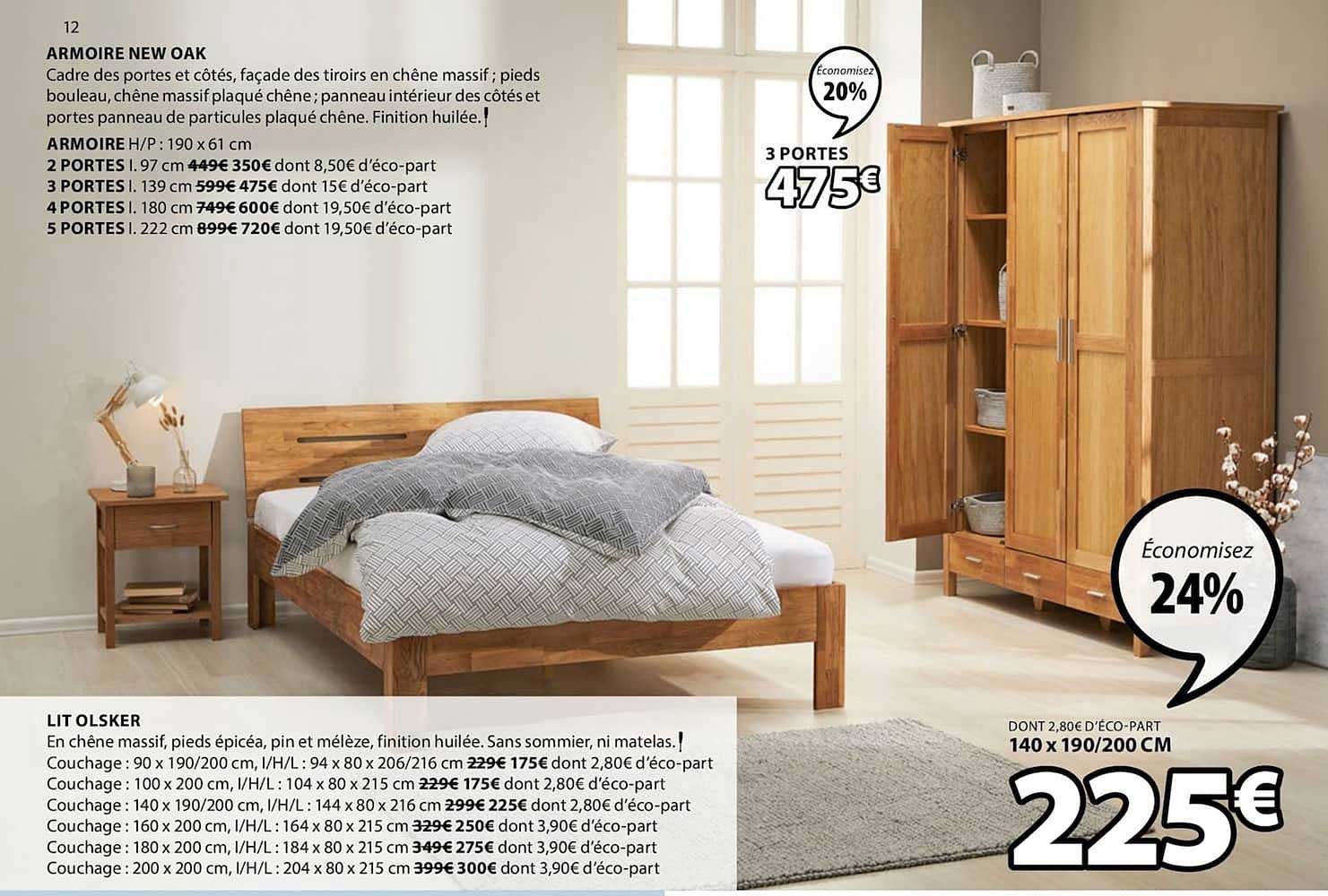 armoire new oak lit olsker