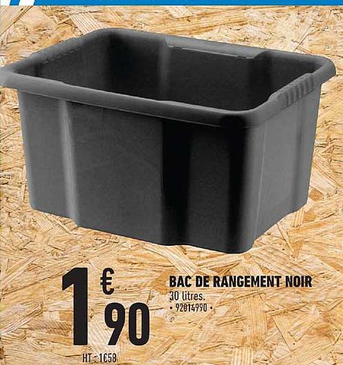 Bac De Rangement Noir