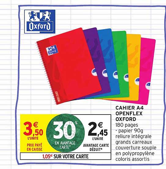 Cahier A4 Openflex Oxford