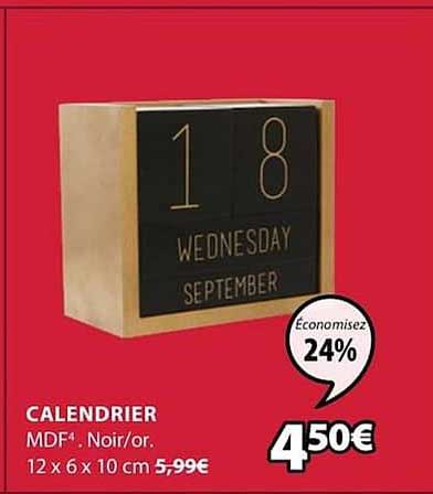 Calendrier Mdf