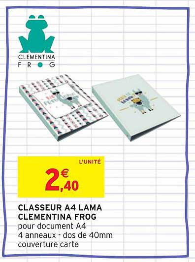 Classeur A4 Lama Clementina Frog