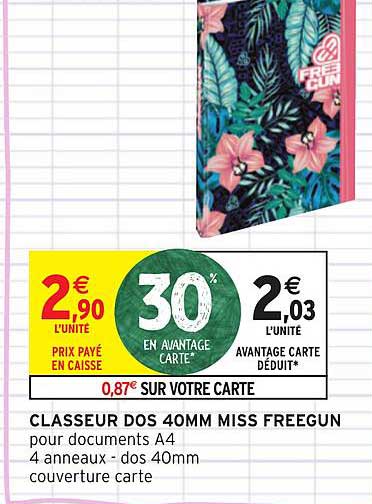 classeur dos 40mm miss freegun