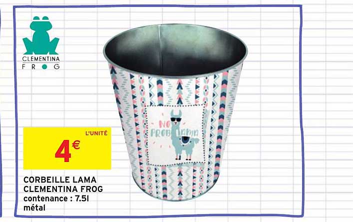 corbeille lama clementina frog