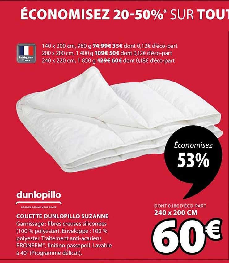 couette dunlopillo suzanne