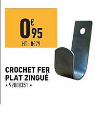 crochet fer plat zingué