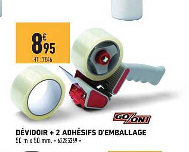 Dévidoir + 2 Adhésifs D'emballage Go On!