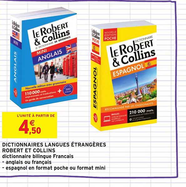 dictionnaires langues étrangères robert et collins