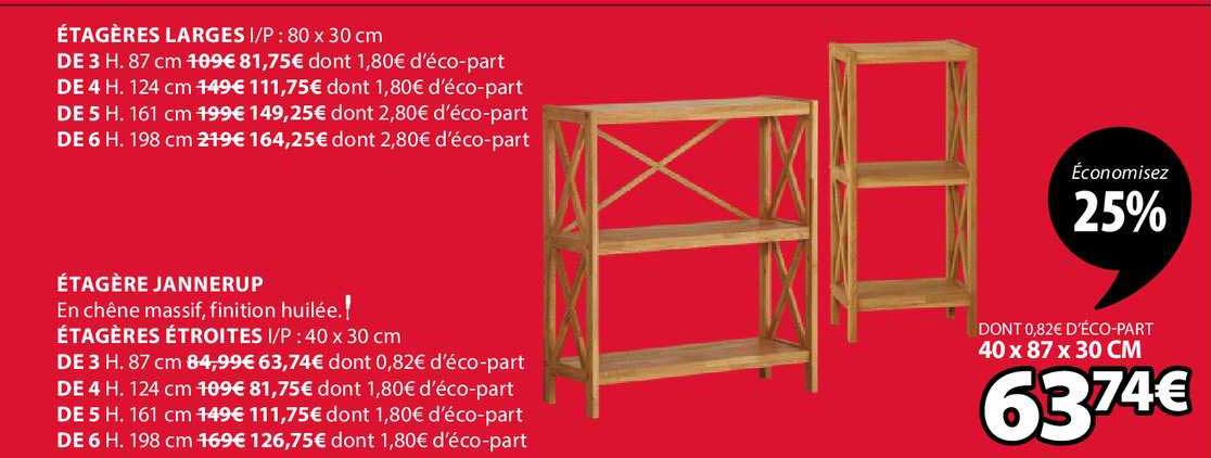 étagère larges étagère échelle jannerup