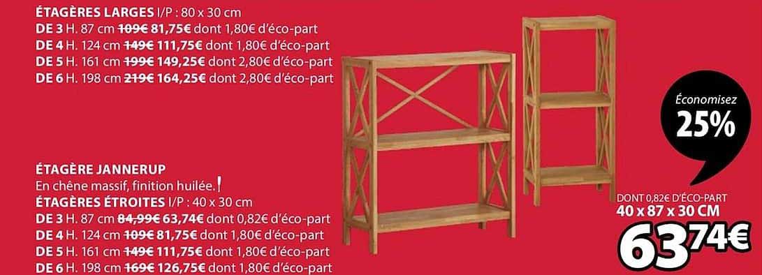 étagères larges étagères jannerup