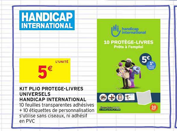 Kit Plio Protège Livre Universels Handicap International