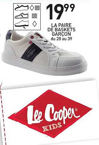 la paire de baskets garçon lee copper kids