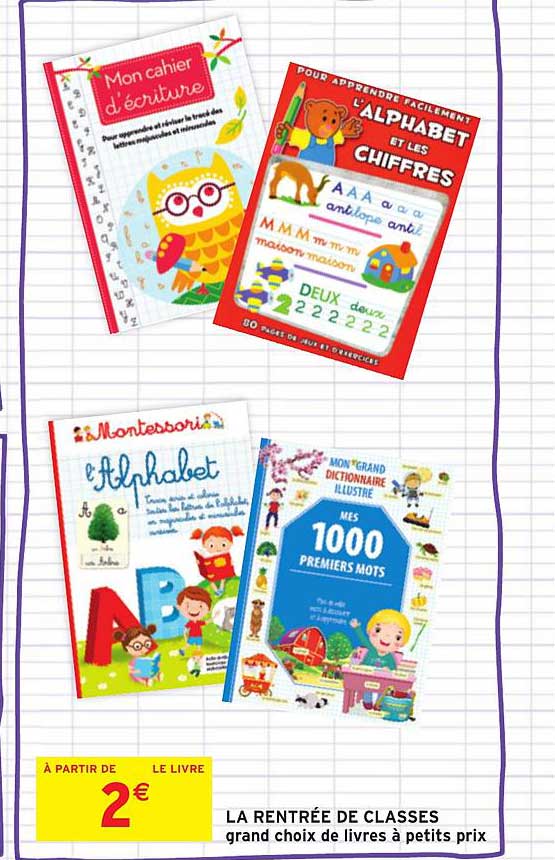 la rentrée de classe grand choix de livre à petits prix