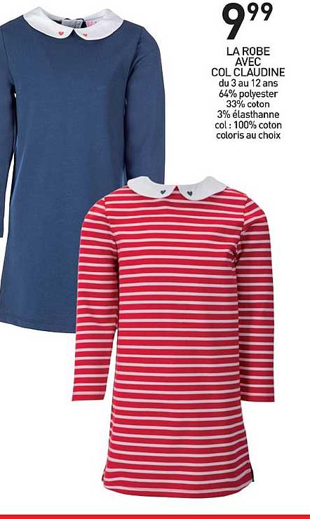 la robe avec col claudine