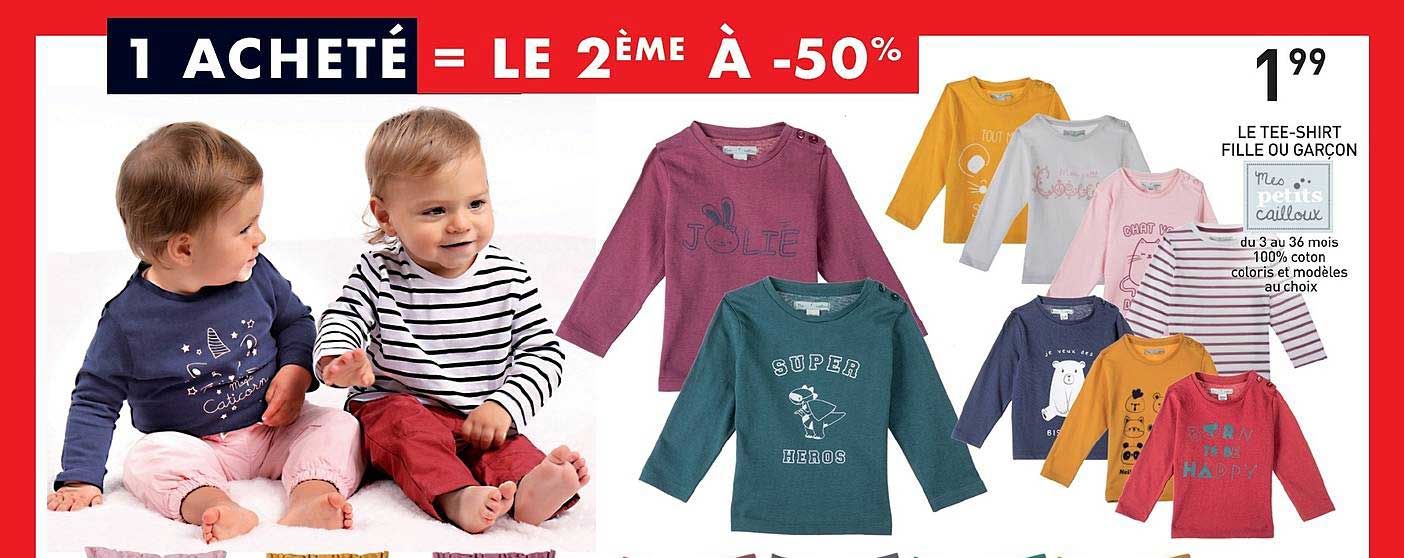 le tee shirt fille ou garçon mes petits cailloux