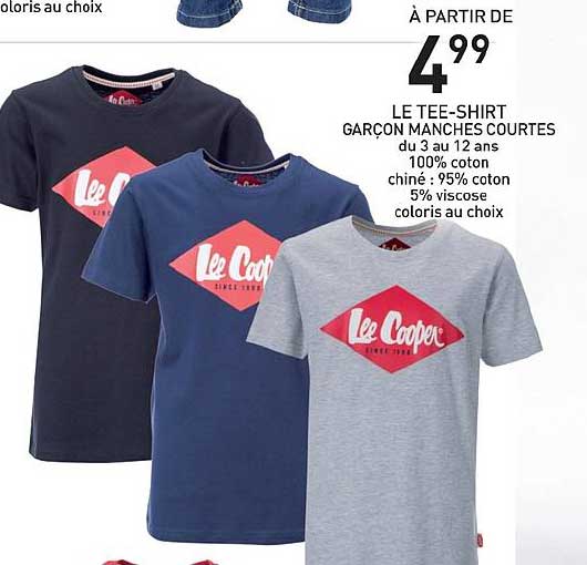 le tee shirt garçon manches courtes