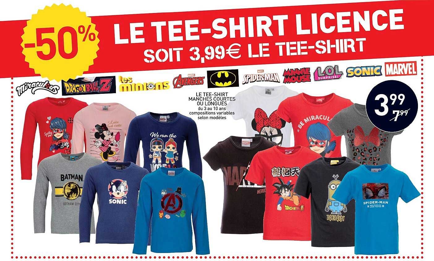 le tee shirt manches courtes ou longues