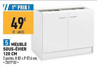 meuble sous évier 120 cm