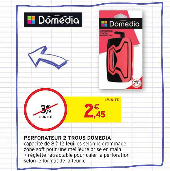 perforateur 2 trous domédia