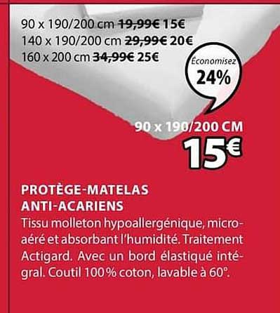 protège matelas anti acariens