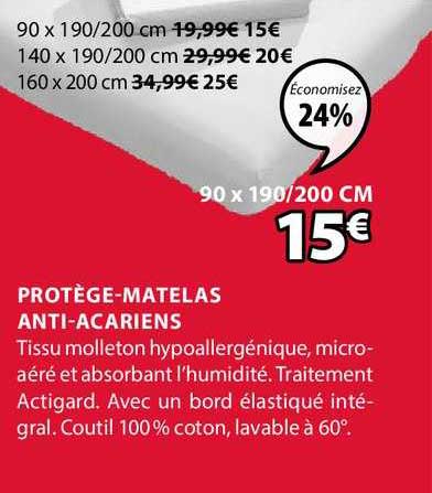 protège matelas anti acariens
