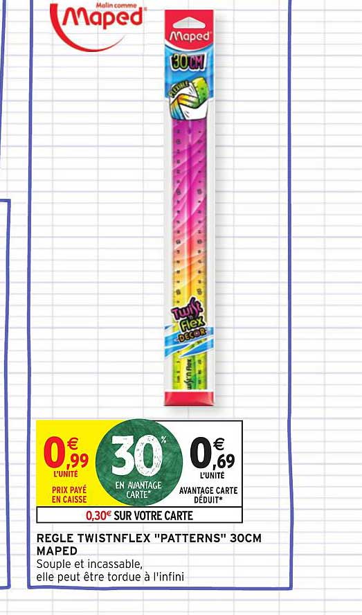 Règle Twistnflex Patterns 30 Cm Maped