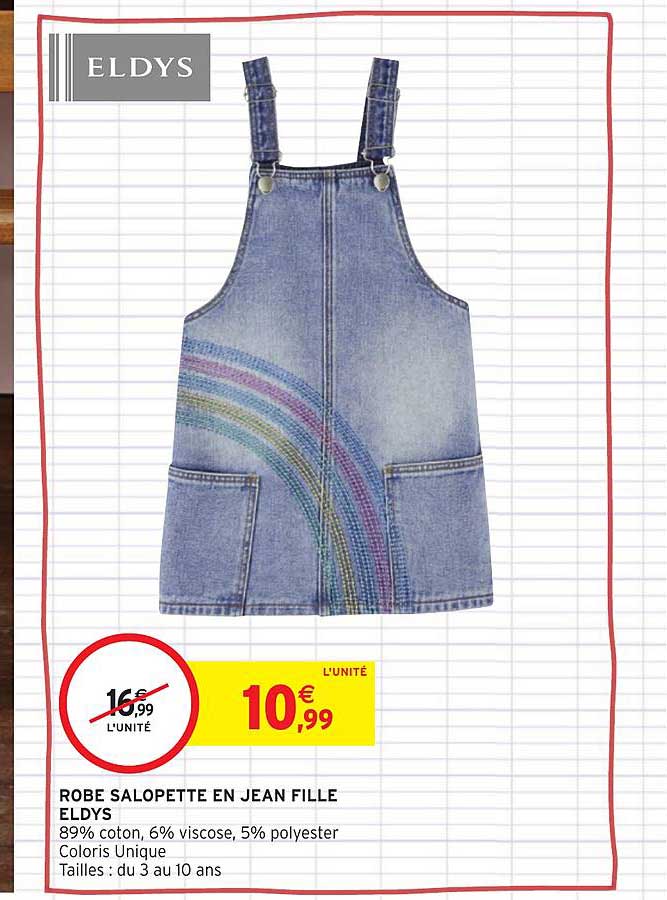 Robe Salopette En Jean Fille Eldys