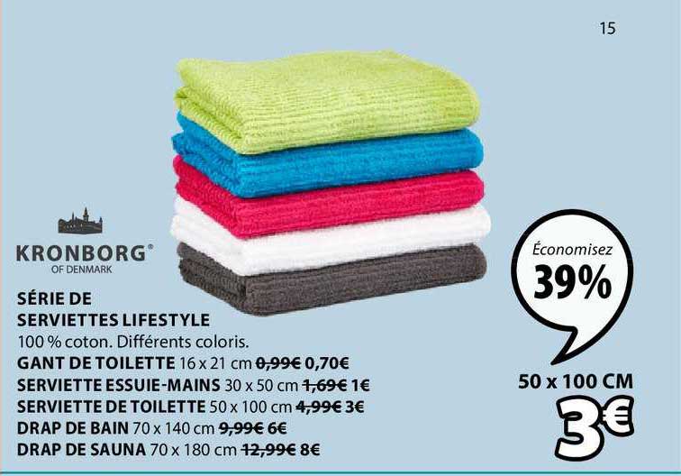 série de serviettes lifestyle kronborg