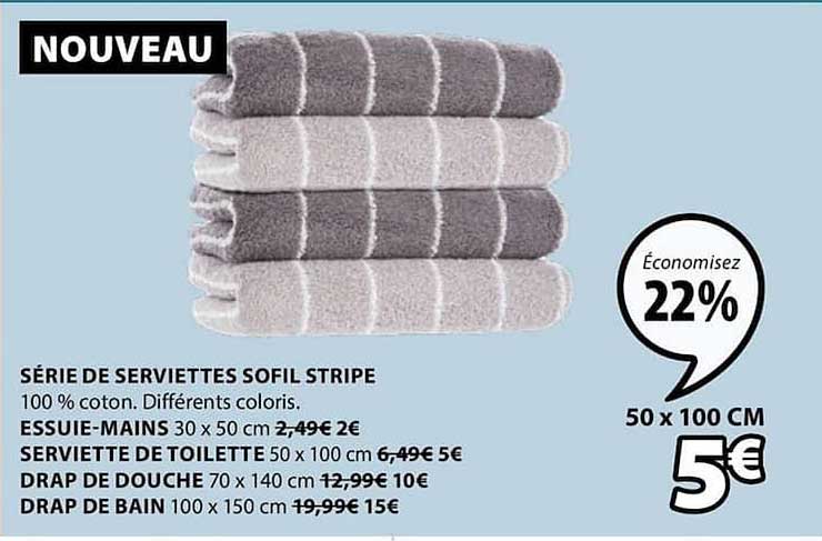 Série De Serviettes Sofil Stripe