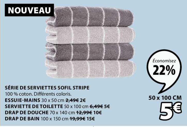 Série De Serviettes Sofil Stripe