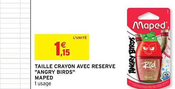 taille crayon avec reserve angry birds maped