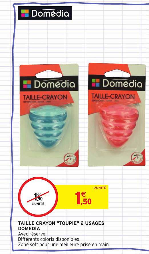 taille crayon toupie 2 usages domédia