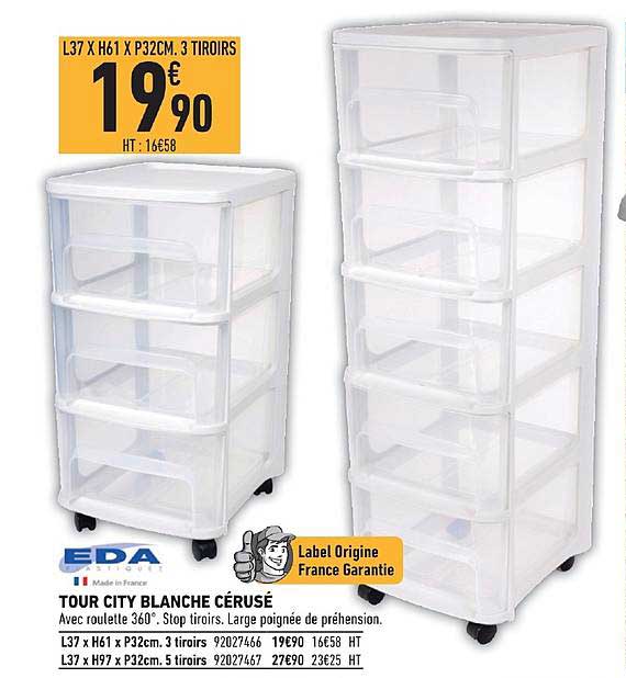 Tour City Blanche Cérusé Eda