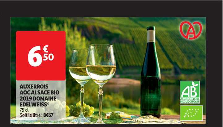 auxerrois aoc alsace bio 2019 domaine edelweiss