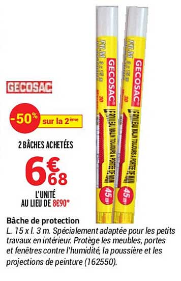 bâche de protection gecosac