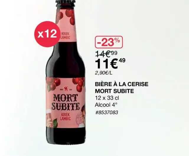 bière à la cerise mort subite