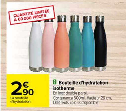 bouteille d'hydratation isotherme