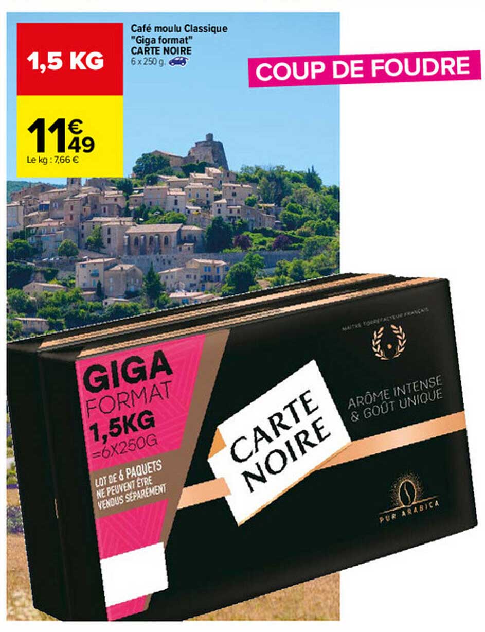 café moulu classique "giga format" carte noire