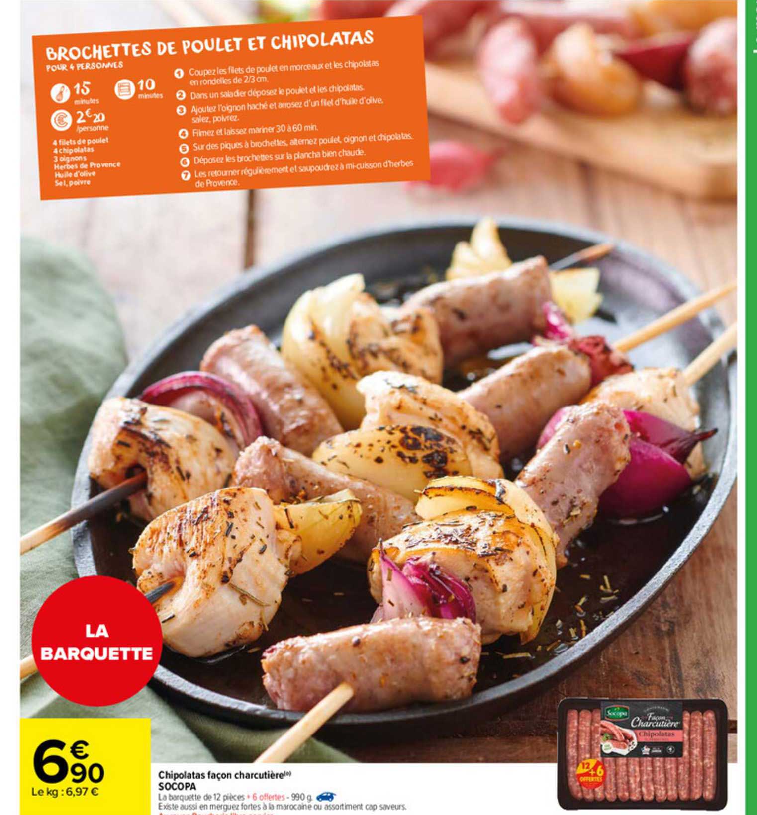 chipolatas façon charcutière socopa