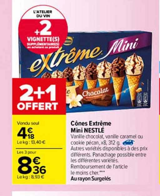 Cônes Extrême Mini Nestlé