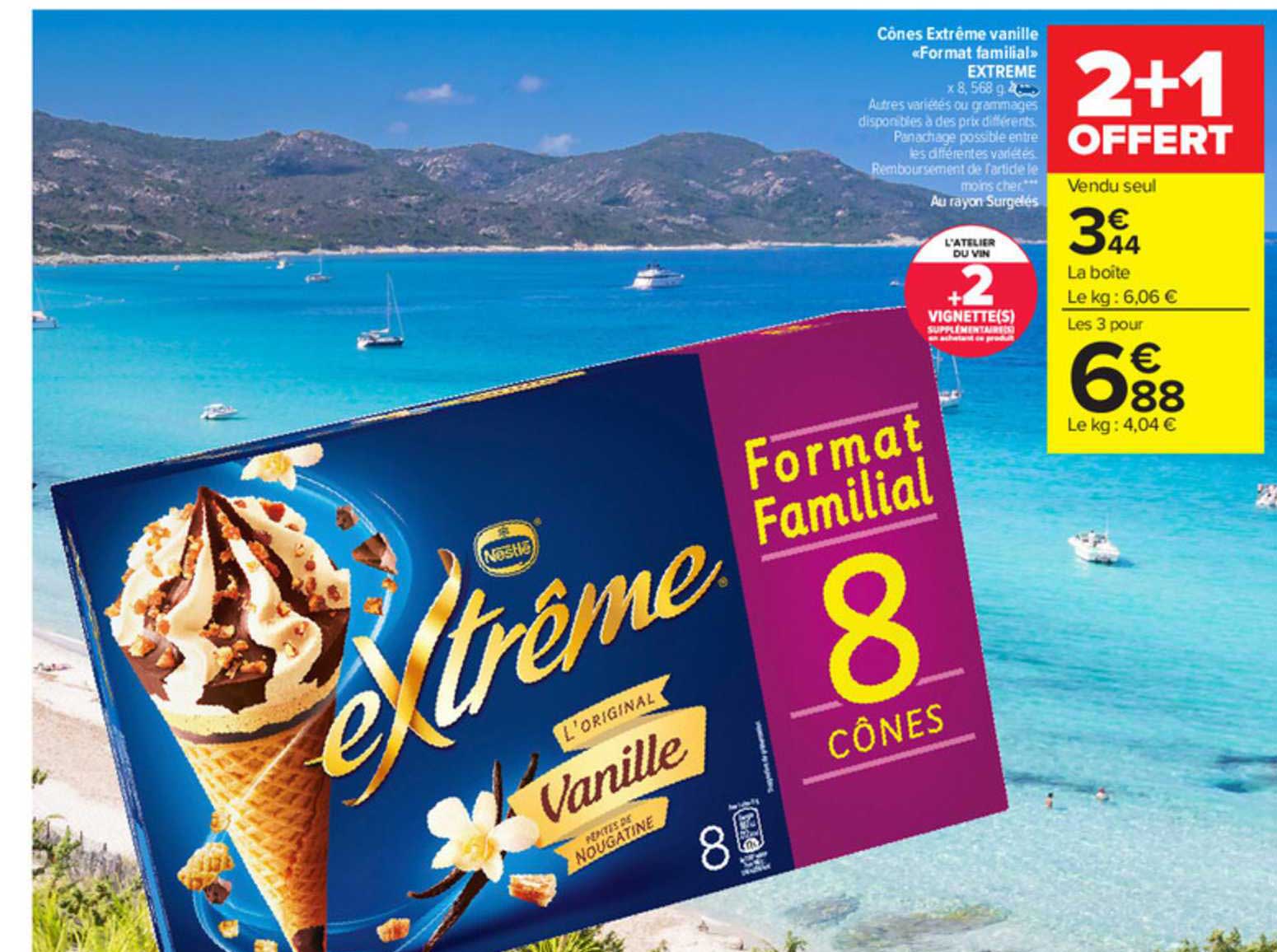 cônes extrême vanille "format familial" extrême