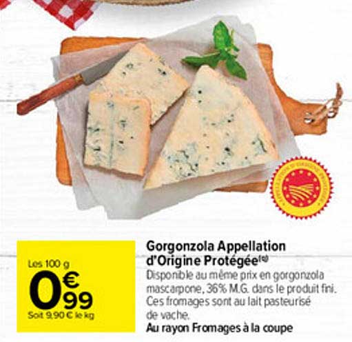 gorgonzola appellation d'origine protégée