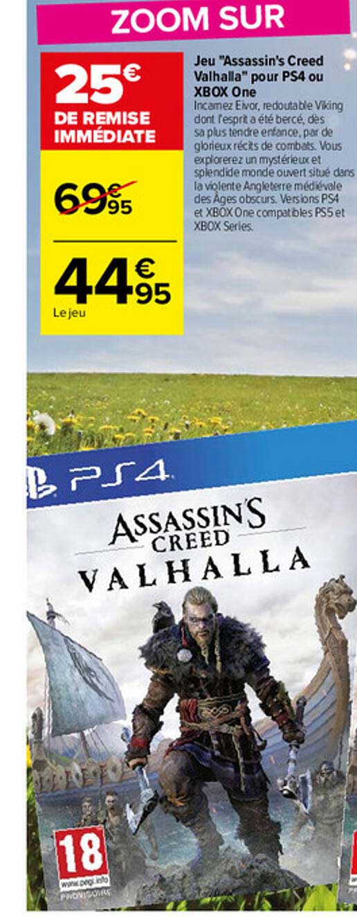 jeu "assassin's creed valhilla" pour ps4 ou xbox one