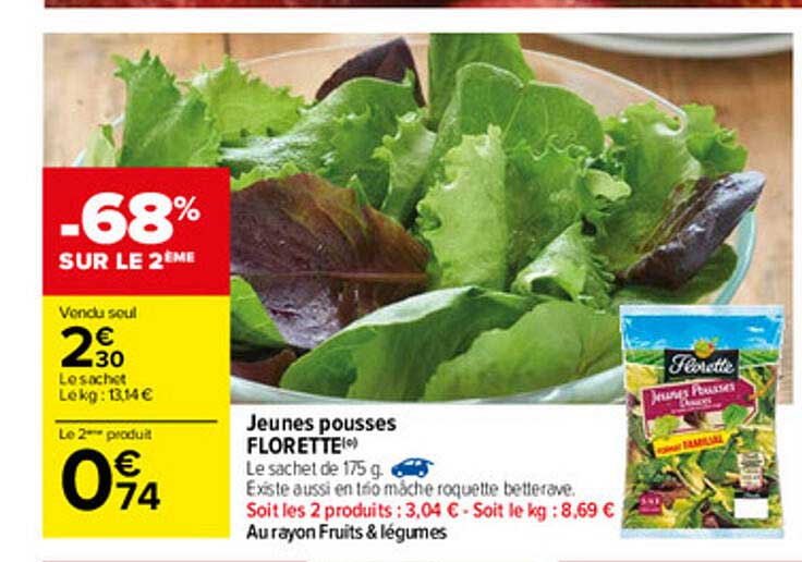 jeunes pousses florette