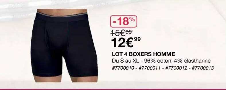 Lot 4 Boxers Homme