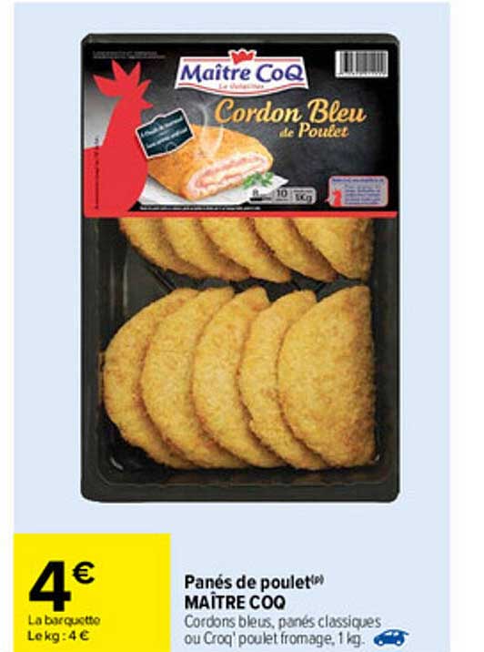 panés de poulet maître coq
