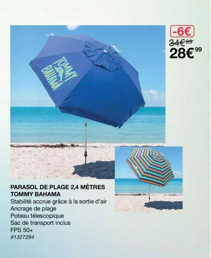 Parasol De Plage 2,4 Mètres Tommy Bahama
