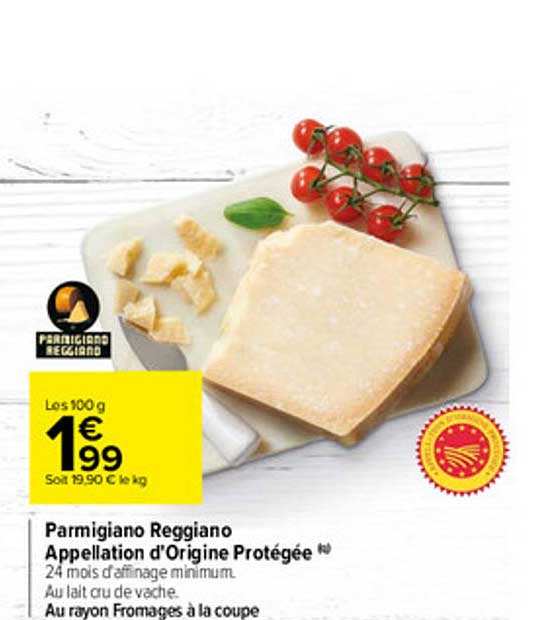 parmigiano reggiano appellation  d'origine protégée