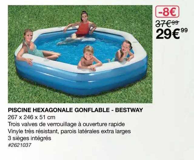 piscine hexagonale gonflable - bestway